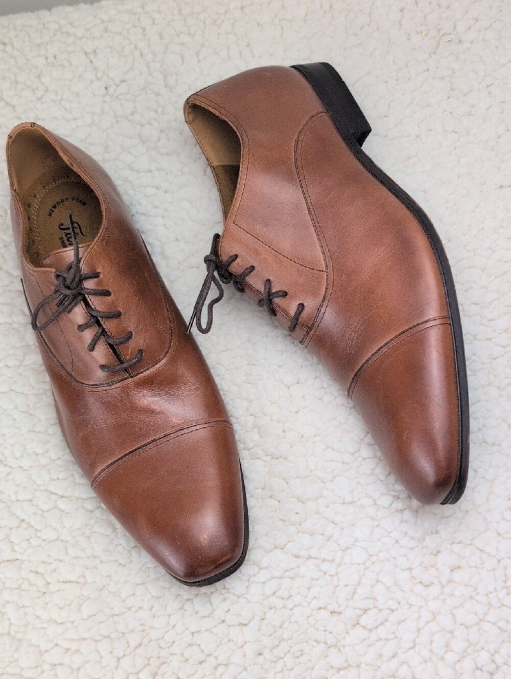 Florsheim Men's Size 14D Cap Toe Oxford Dress Shoes Brown Leather Comfort